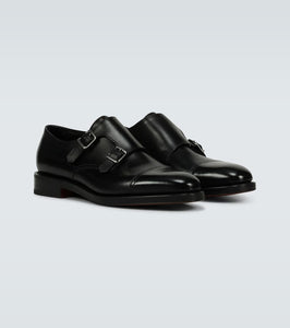 John Lobb William leather monk strap shoes