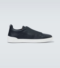 Zegna Triple Stitch leather sneakers - Zegna 三重缝线皮革运动鞋