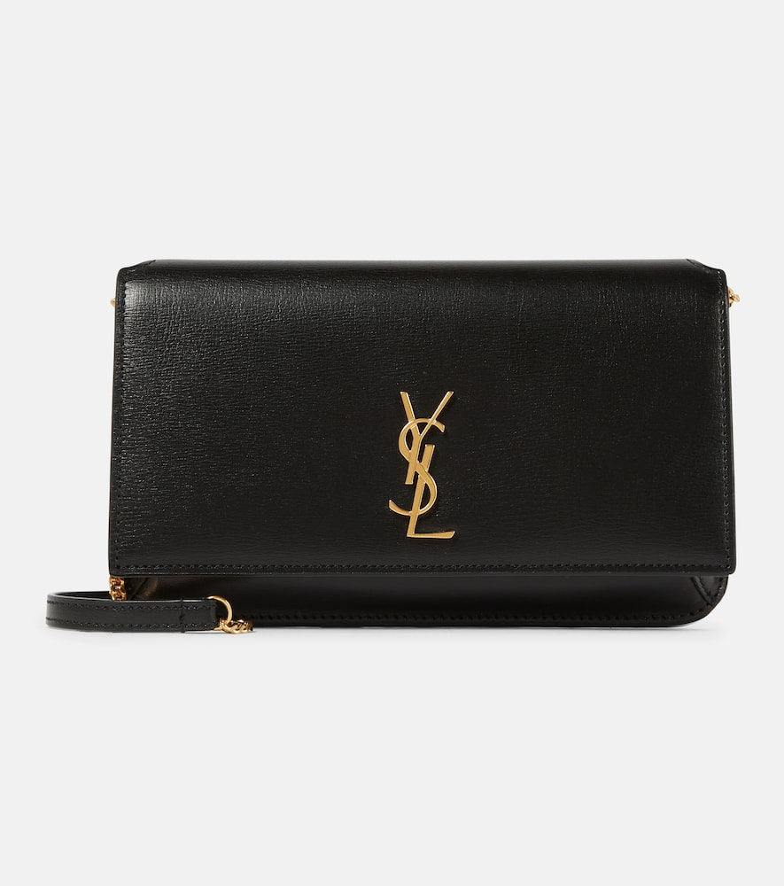 Saint Laurent Cassandre leather phone pouch. Shop Saint Laurent Crossbody Bags for women now.