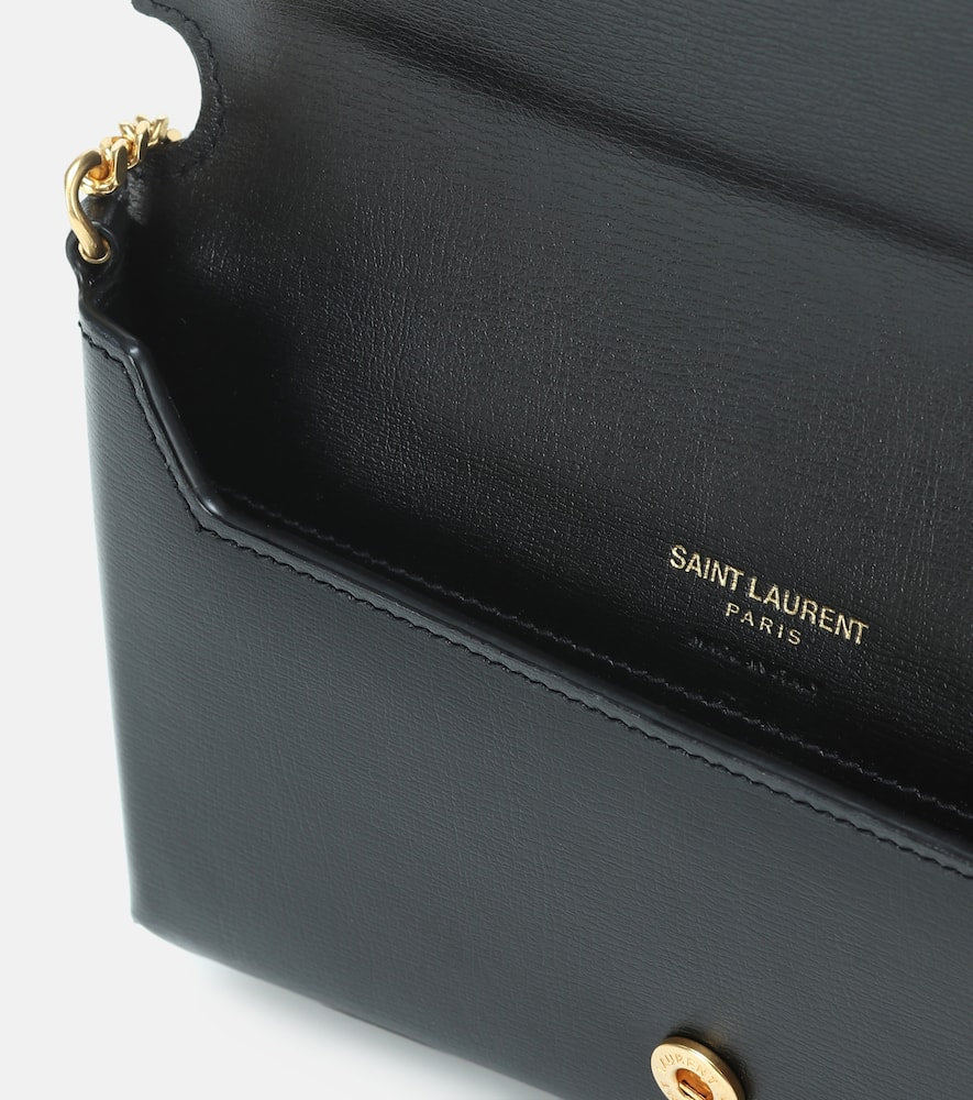 Saint Laurent Cassandre leather phone pouch