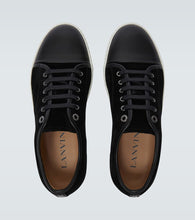 Lanvin Suede and leather cap-toe sneakers