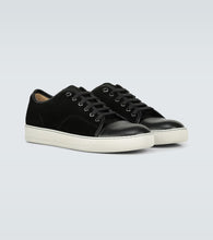 Lanvin Suede and leather cap-toe sneakers