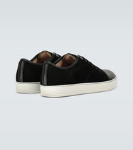 Lanvin Suede and leather cap-toe sneakers