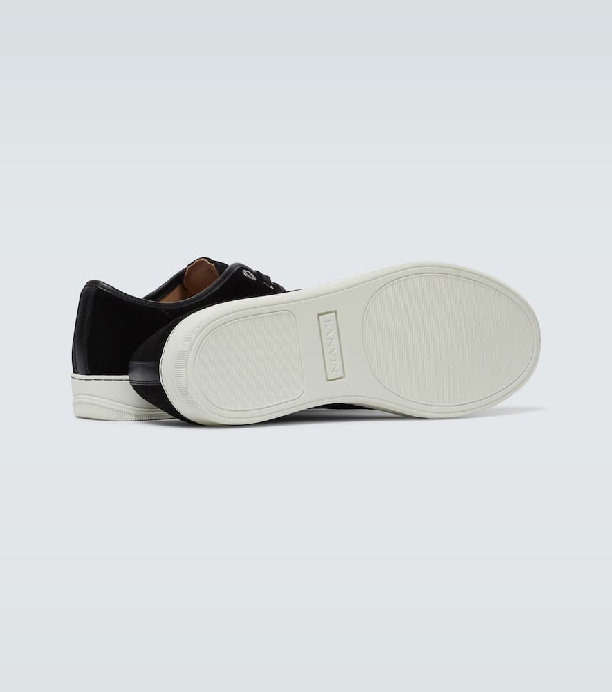 Lanvin Suede and leather cap-toe sneakers