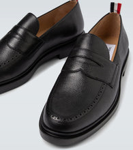 Thom Browne Grained leather penny loafers