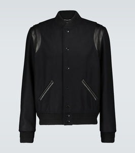 Saint Laurent Teddy varsity jacket