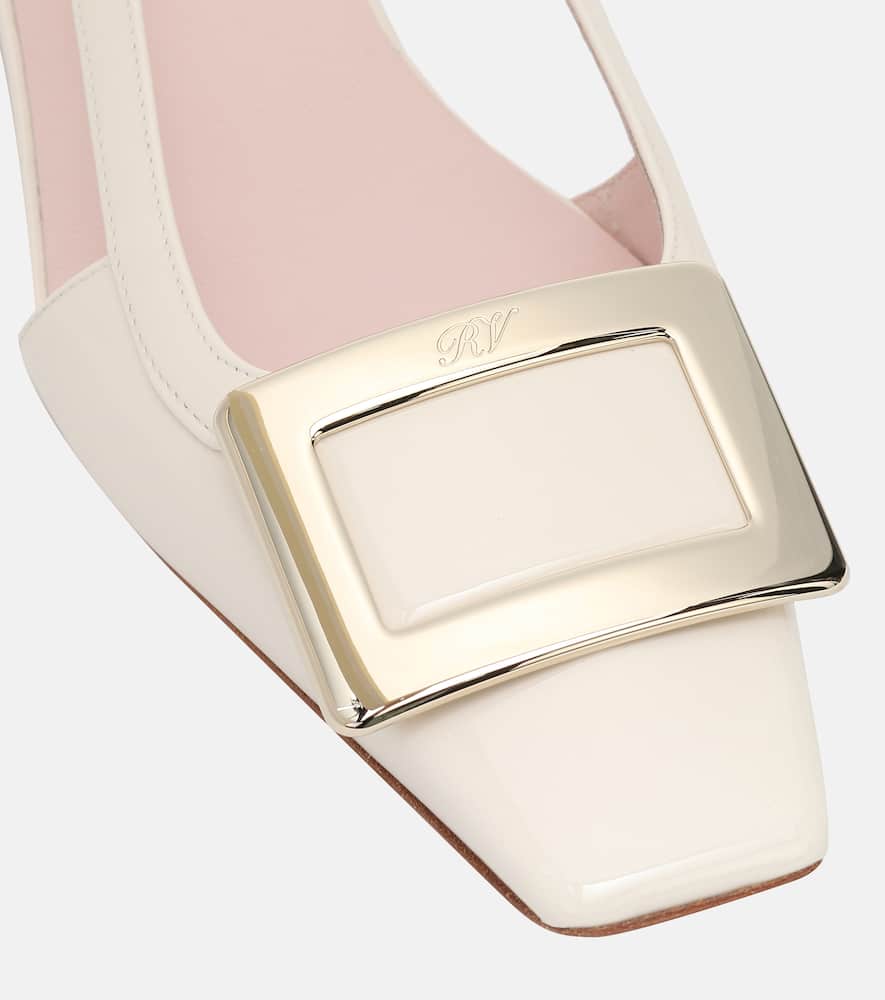 Roger Vivier Belle Vivier 45 patent leather slingback pumps