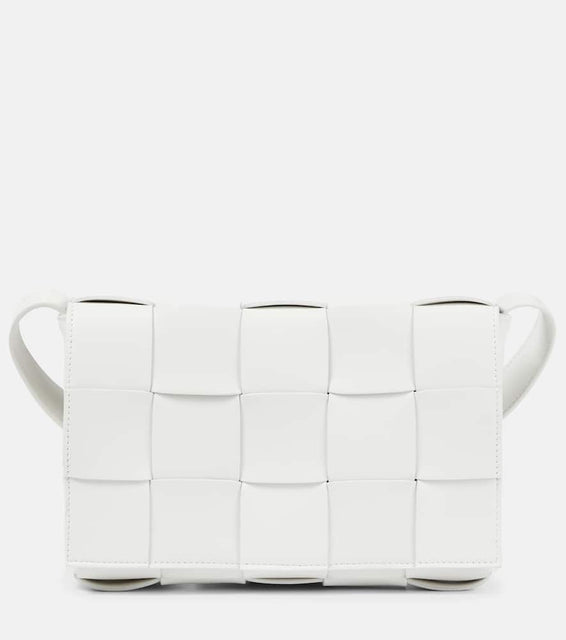 Bottega Veneta Cassette leather shoulder bag. Shop Bottega Veneta Shoulder Bags for women now.