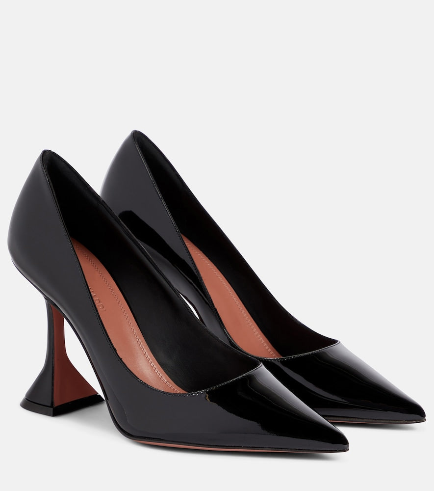 Amina Muaddi Ami patent leather pumps - Amina Muaddi Ami 漆皮高跟鞋