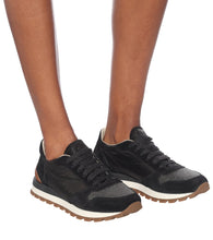 Brunello Cucinelli Embellished suede sneakers