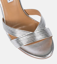 Aquazzura Ari 105 metallic leather sandals
