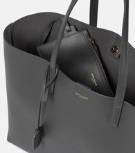 Saint Laurent Shopping E/W leather tote