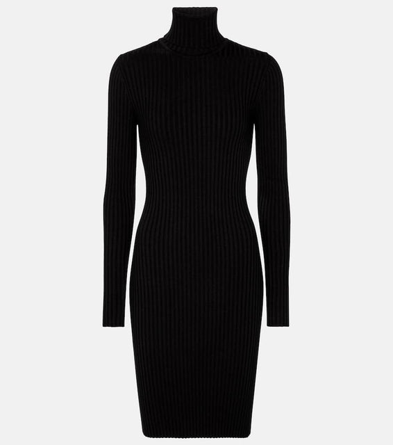 Wolford Ribbed-knit wool and cotton minidress