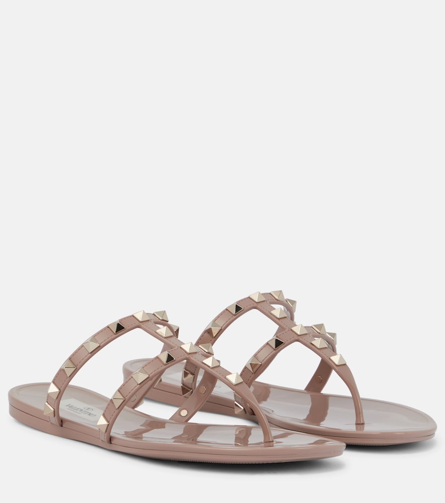 Valentino Garavani Rockstud PVC thong sandals - Valentino Garavani Rockstud PVC 人字拖凉鞋