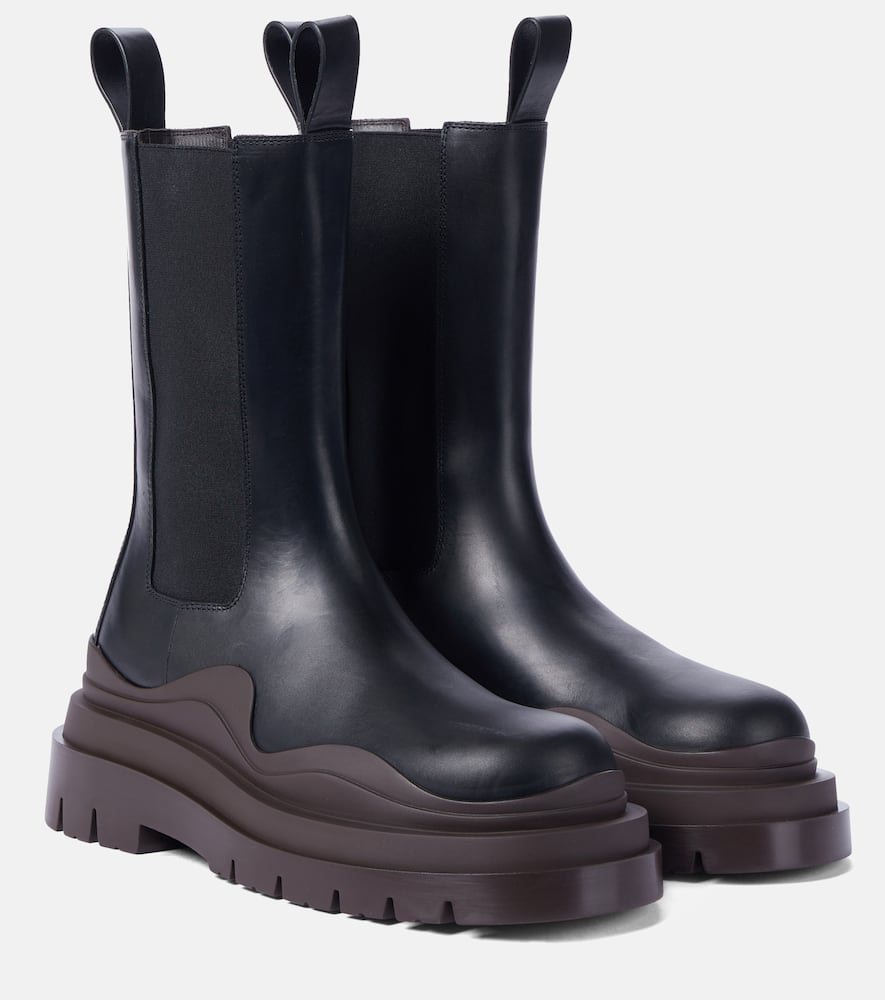 Bottega Veneta Tire leather ankle boots