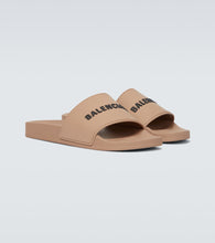 Balenciaga Pool logo rubber slides