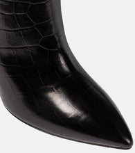 Paris Texas Croc-effect leather knee-high boots