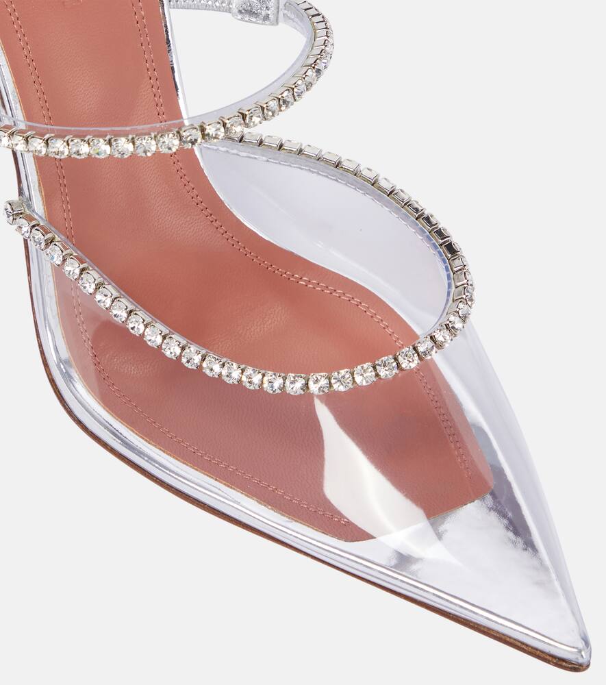 Amina Muaddi Gilda embellished PVC mules