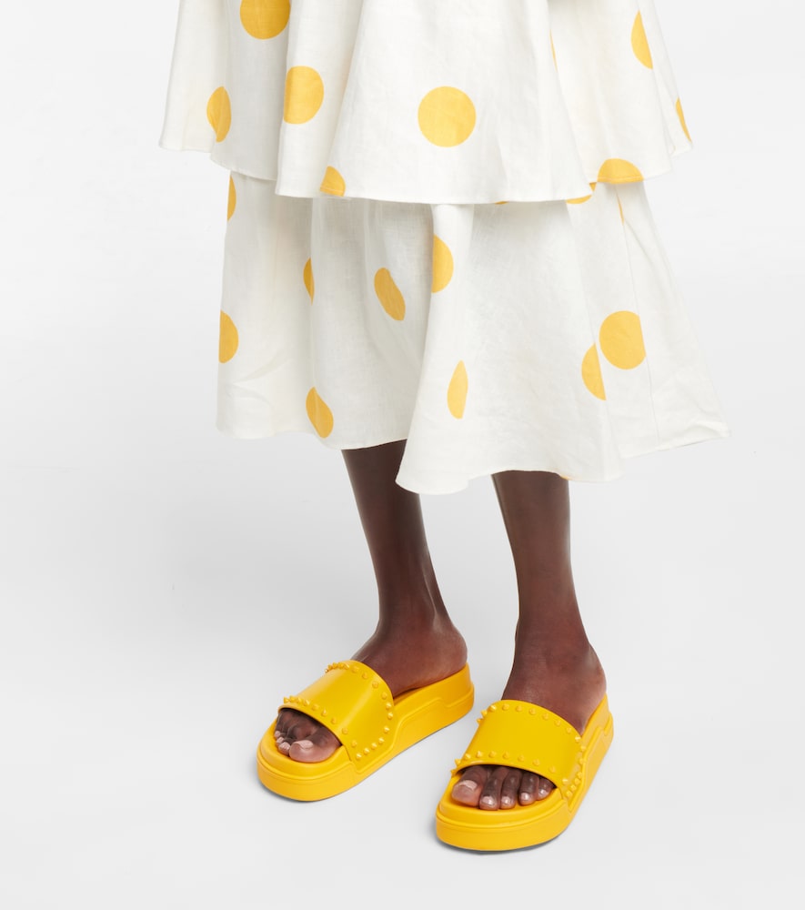 Christian Louboutin Pool Stud embellished slides