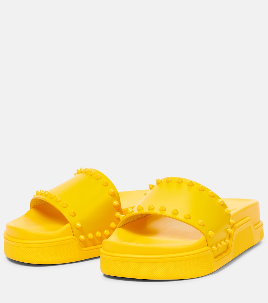 Christian Louboutin Pool Stud embellished slides