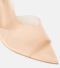 Gianvito Rossi Bree leather and PVC peep-toe pumps