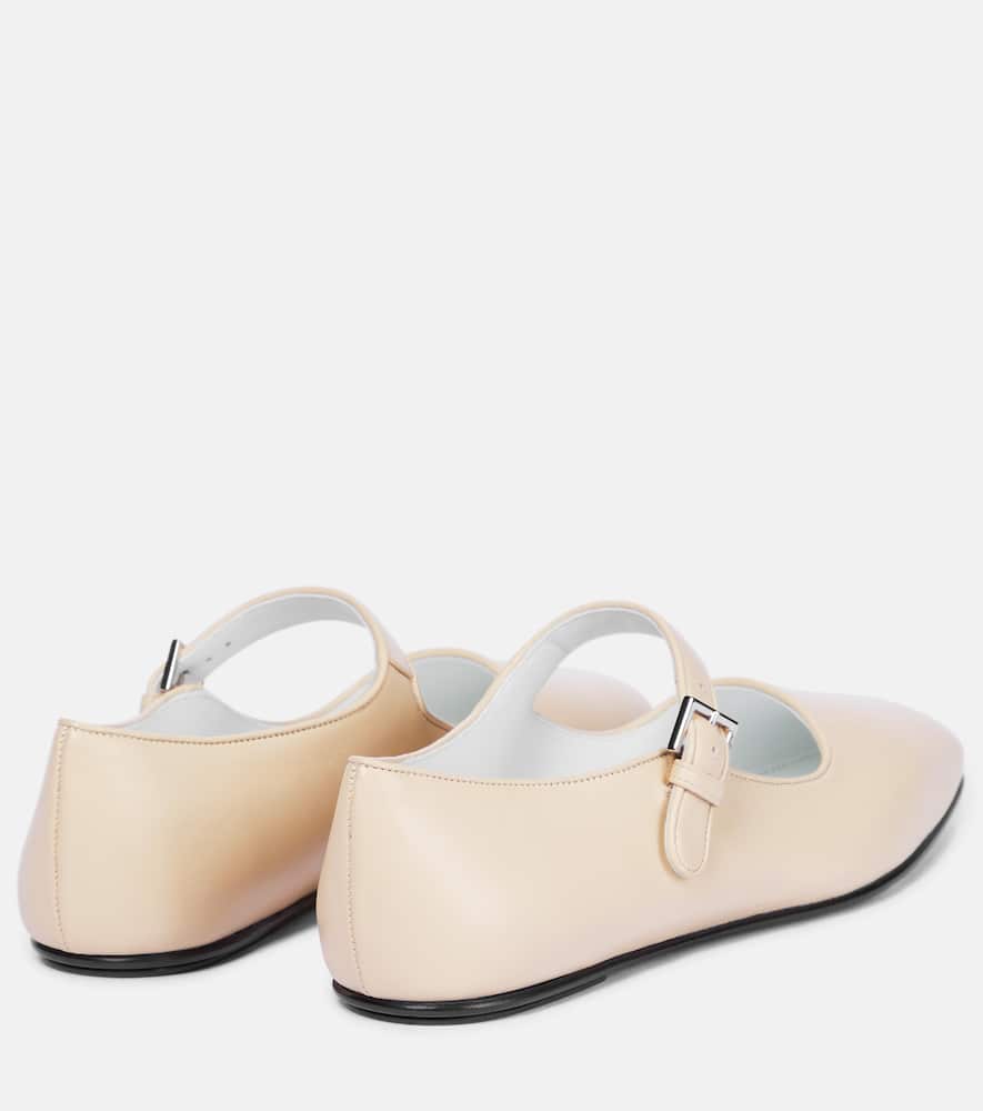 The Row Ava leather ballet flats