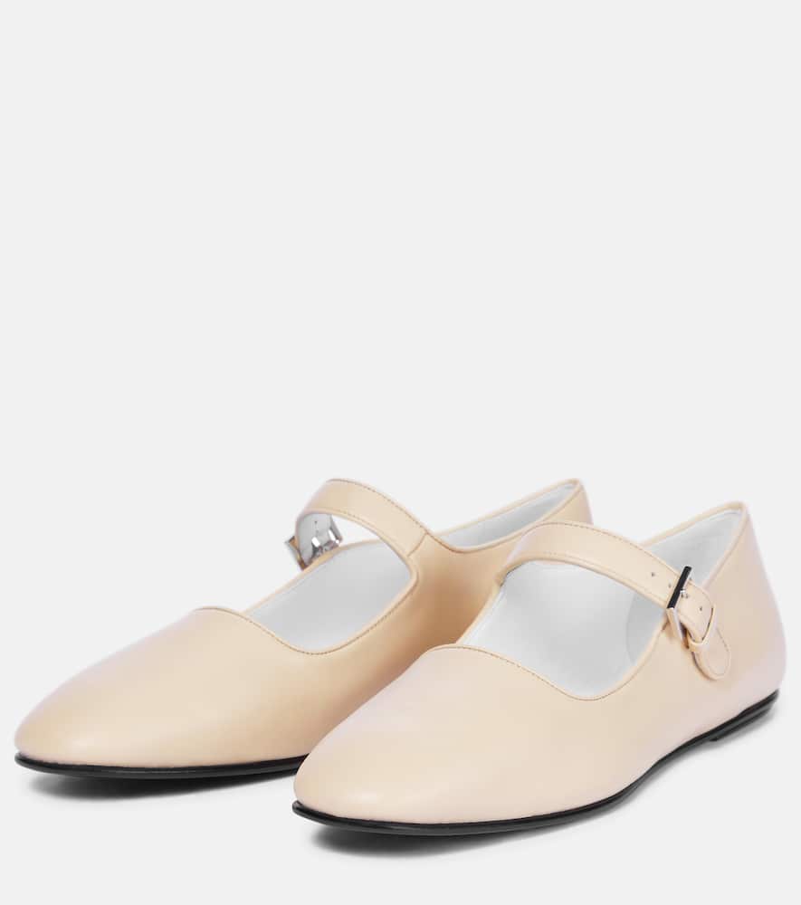 The Row Ava leather ballet flats