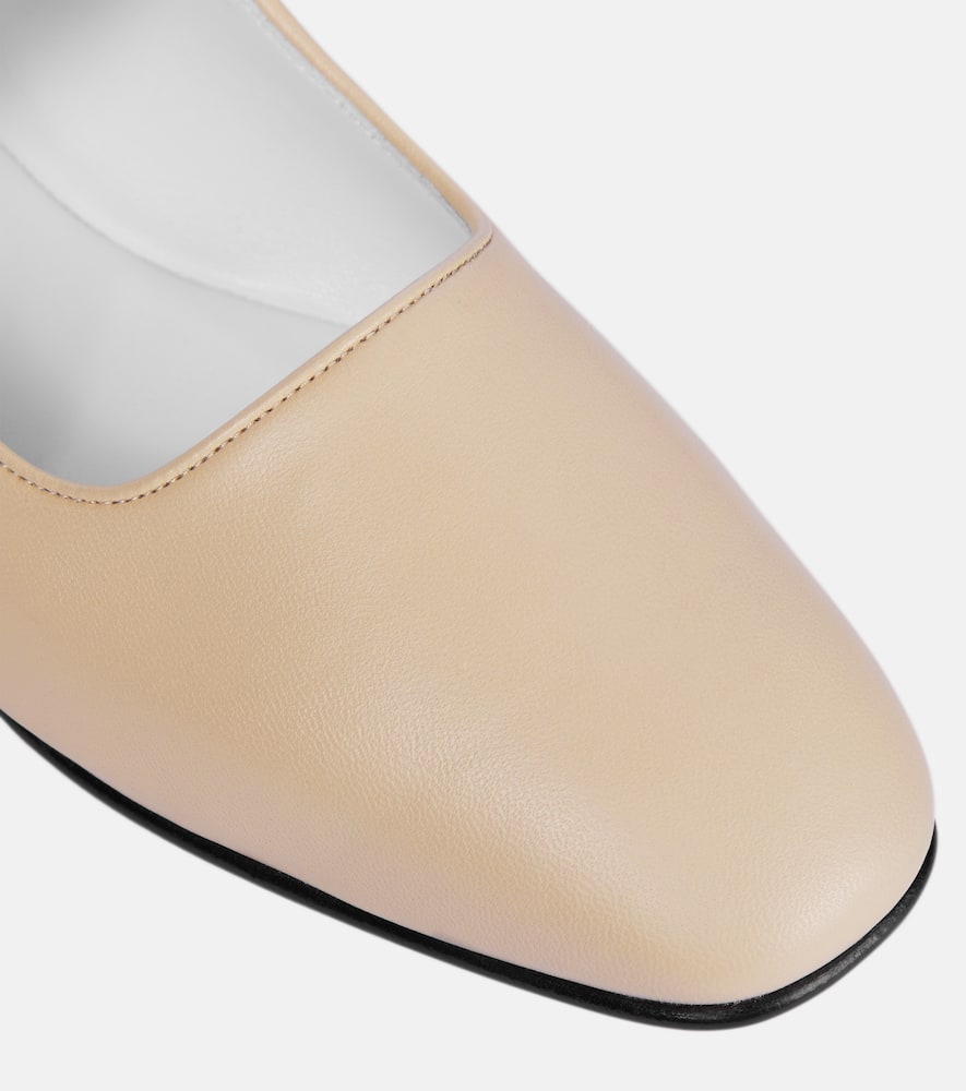 The Row Ava leather ballet flats