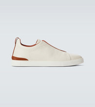 Zegna Triple Stitch leather sneakers - Zegna 三重缝线皮革运动鞋