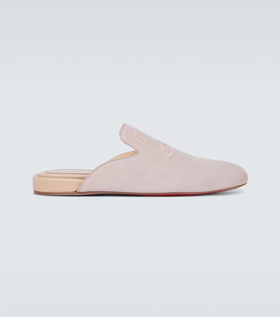 Christian Louboutin Navy Coolito Flat mules