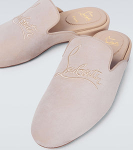 Christian Louboutin Navy Coolito Flat mules