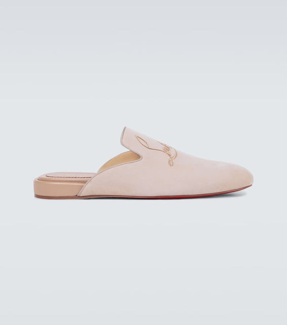 Christian Louboutin Navy Coolito Flat mules
