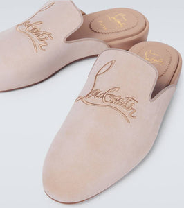 Christian Louboutin Navy Coolito Flat mules