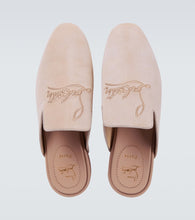 Christian Louboutin Navy Coolito Flat mules