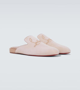 Christian Louboutin Navy Coolito Flat mules
