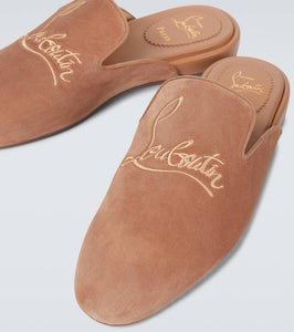 Christian Louboutin Navy Coolito Flat mules