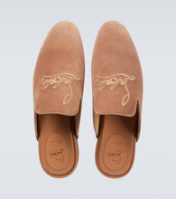 Christian Louboutin Navy Coolito Flat mules