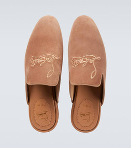 Christian Louboutin Navy Coolito Flat mules
