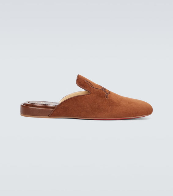 Christian Louboutin Navy Coolito Flat mules