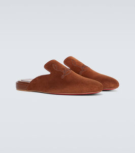 Christian Louboutin Navy Coolito Flat mules