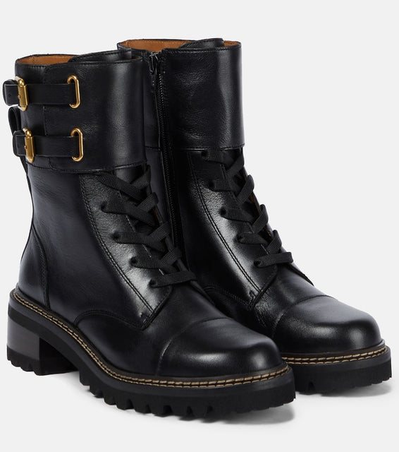 See By Chloe Mallory leather ankle boots