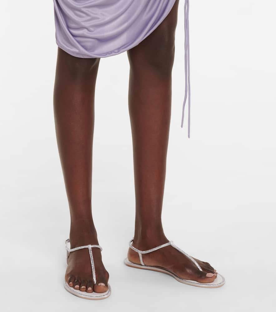 Rene Caovilla Diana embellished thong sandals