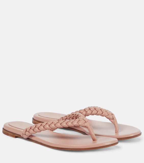 Gianvito Rossi Tropea leather thong sandals