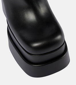 Versace Intrico leather platform ankle boots