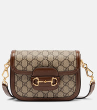 Gucci Gucci Horsebit 1955 Mini leather-trimmed shoulder bag - Gucci Gucci Horsebit 1955 迷你皮革饰边单肩包