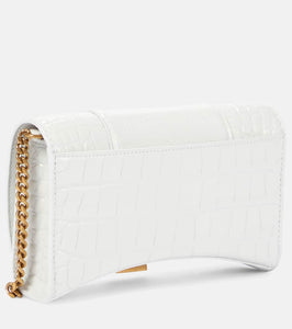 Balenciaga Hourglass leather wallet on chain