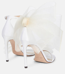 Jimmy Choo Aveline 100 bow-trimmed sandals