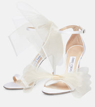 Jimmy Choo Aveline 100 bow-trimmed sandals