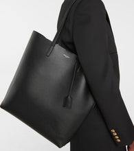 Saint Laurent Shopping N/S leather tote bag