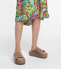 Balenciaga Rise leather platform slides